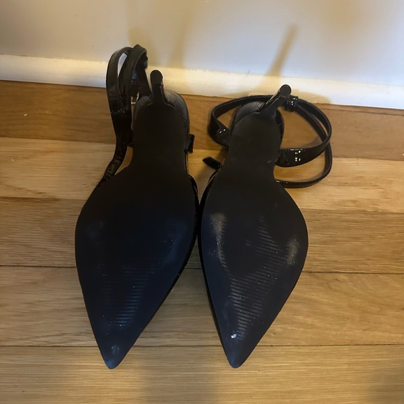 Black Patent Snakeskin Glamorous Heels - Picture 3 of 3